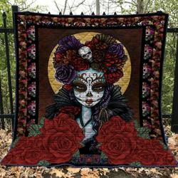 Skull Quilt Blanket Ver 81  Quilt and Home Decor