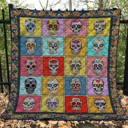 Skull Quilt Blanket Ver 90  Quilt and Home Decor