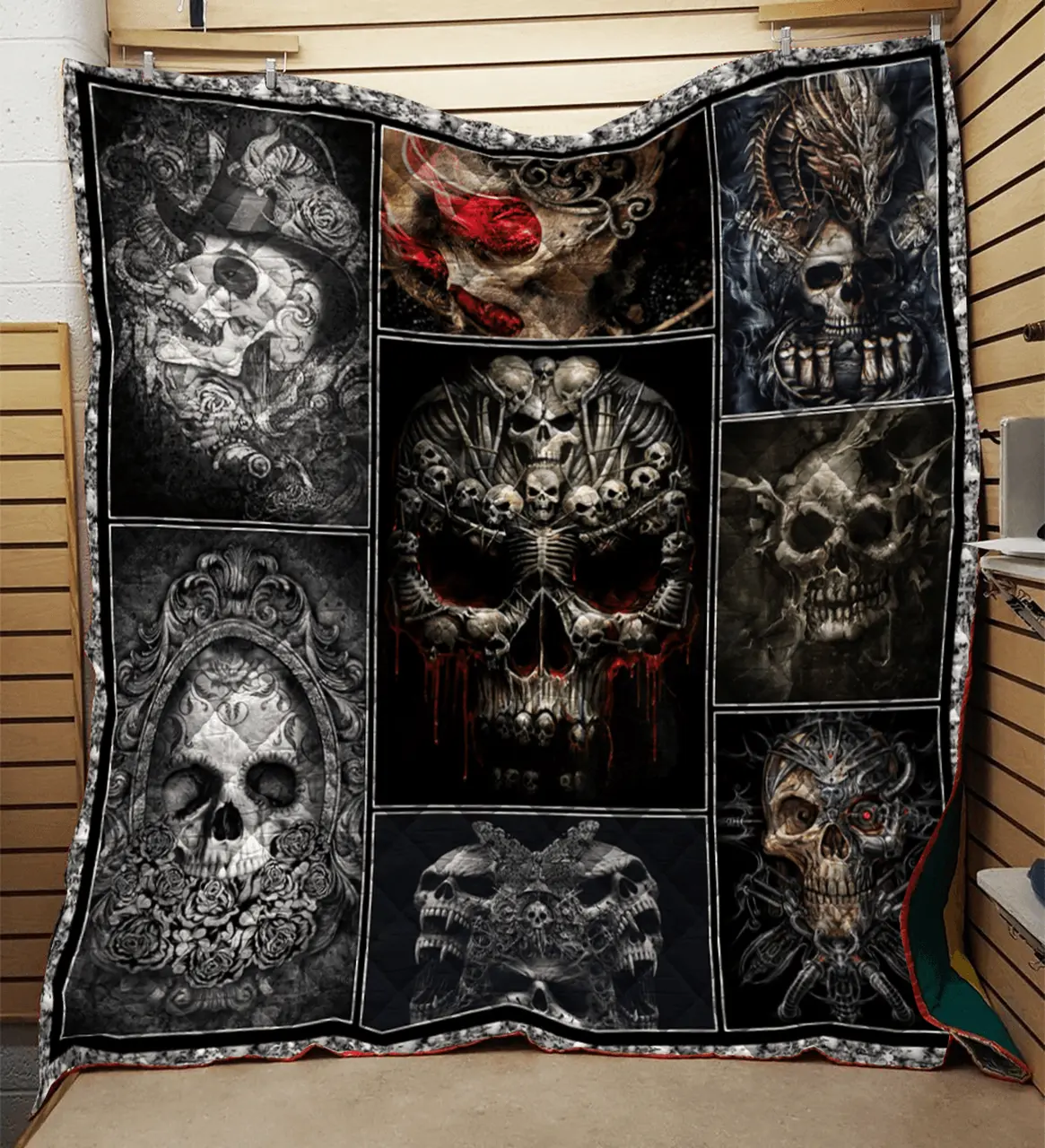 Skull Quilt Brd and Home Decor