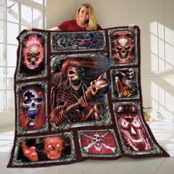 Skull Red Middle JH15 TB160996 3D Customized Quilt and Home Decor