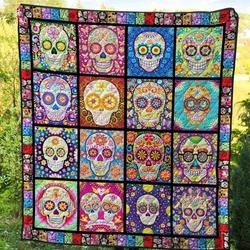 Skull Ver13 Blanket Th1507 Quilt and Home Decor