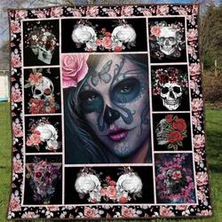 Skull Ver6 Blanket Th1507 Quilt and Home Decor