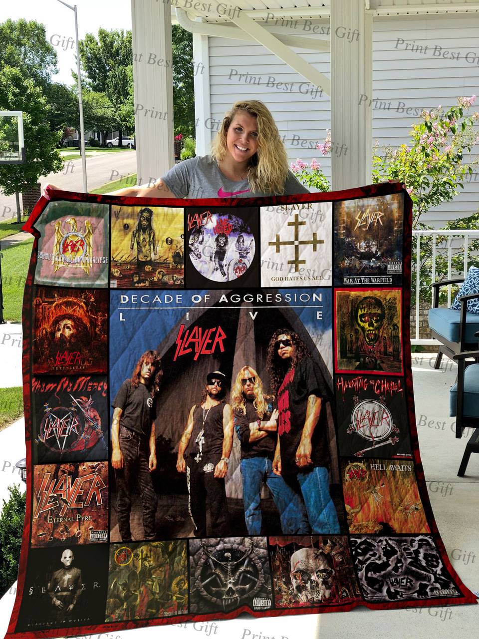 Slayer Albums Cover Poster Quilt 4 and Home Decor