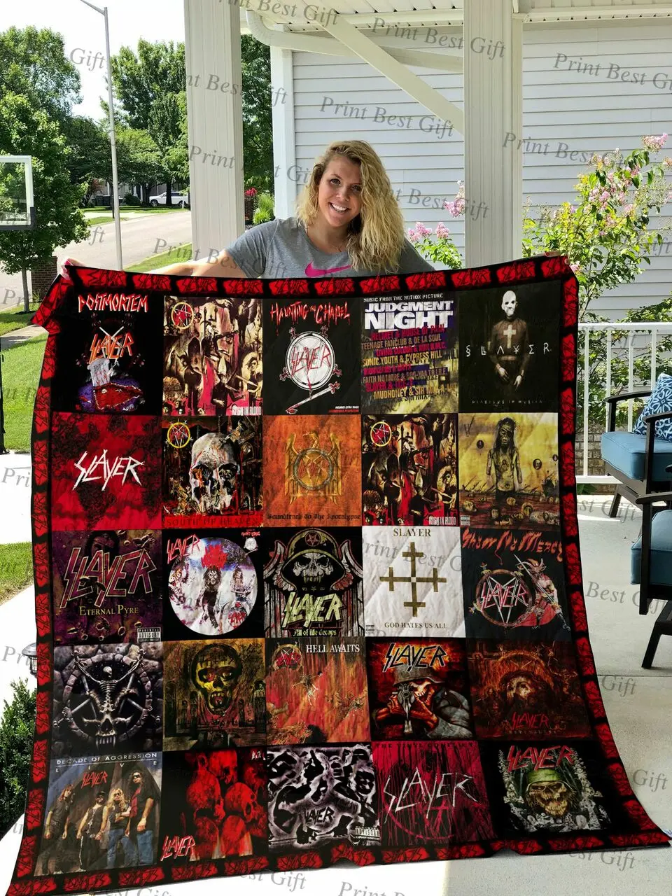 Slayer Albums Cover Poster Quilt Blanket Ver 2 and Home Decor