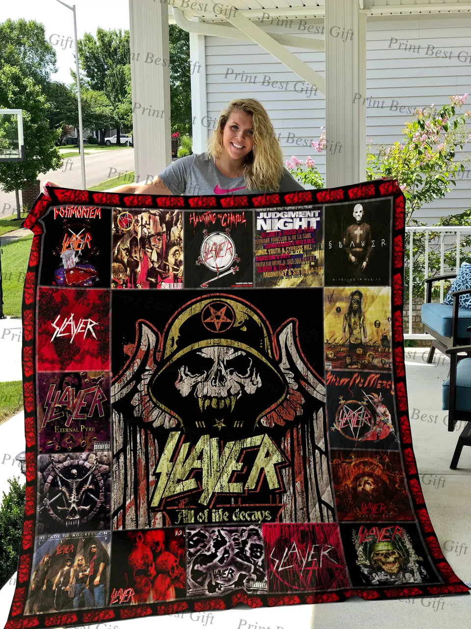 Slayer Albums Cover Poster Quilt and Home Decor