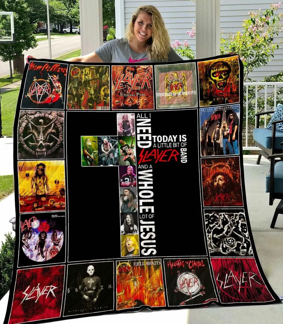Slayer Band Quilt Blanket and Home Decor