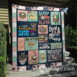 Sleep Like A Sloth Quilt Blanket Hp47  Quilt and Home Decor