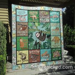 Sleepy Sloth Quilt Blanket Hp47  Quilt and Home Decor
