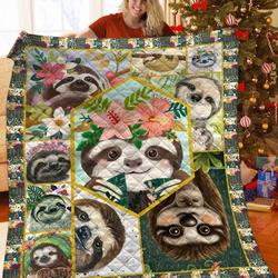 Sloth Blaket JFJ12869 3D Customized Quilt 2707 and Home Decor