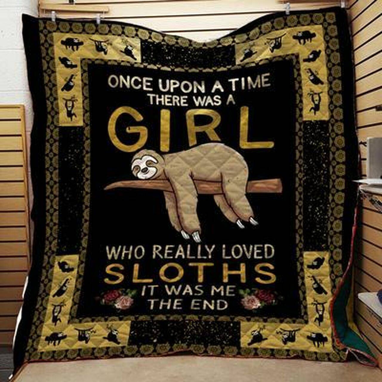 Sloth Girl Quilt Blanket Quilt and Home Decor