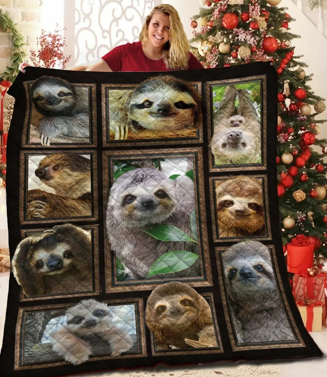 Sloth JFJ12864 3D Customized Quilt 2707 and Home Decor