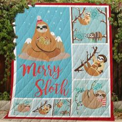 Sloth Merry Slothmas Quilt Blanket Dhc04012050Dd and Home Decor