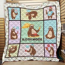 Sloth Mode Blanket Th1707 Quilt and Home Decor