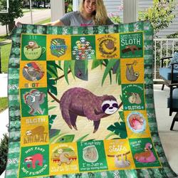 Sloth Ver1 Blanket Th1507 Quilt and Home Decor