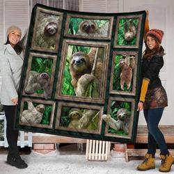 Sloths Awesome Sloths Quilt Blanket Christmas Christmas Gifts Merry Christmas Holiday Gifts Gift Dhc03011668Dd and Home Decor