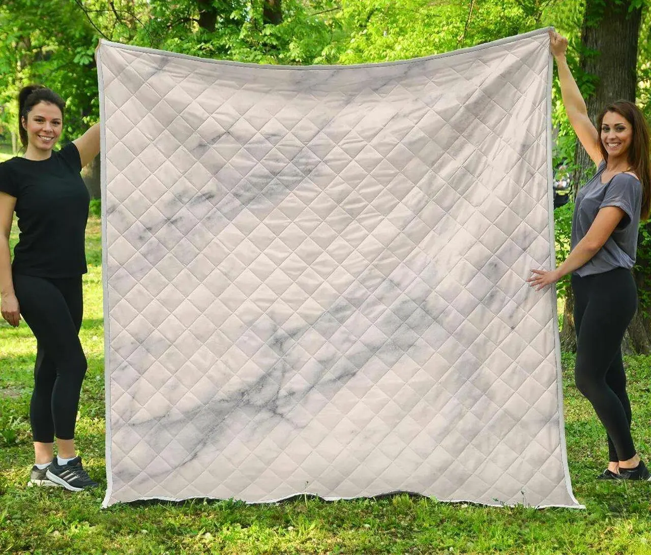 Smoke Grey Marble Cl17100553Mdq Quilt Blanket and Home Decor