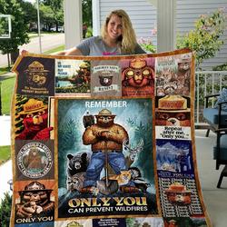 Smokey Bear Quilt Blanket and Home Decor