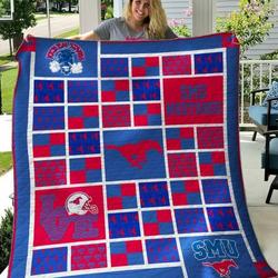 Smu Mustangs Quilt Blanket B180666  Quilt and Home Decor