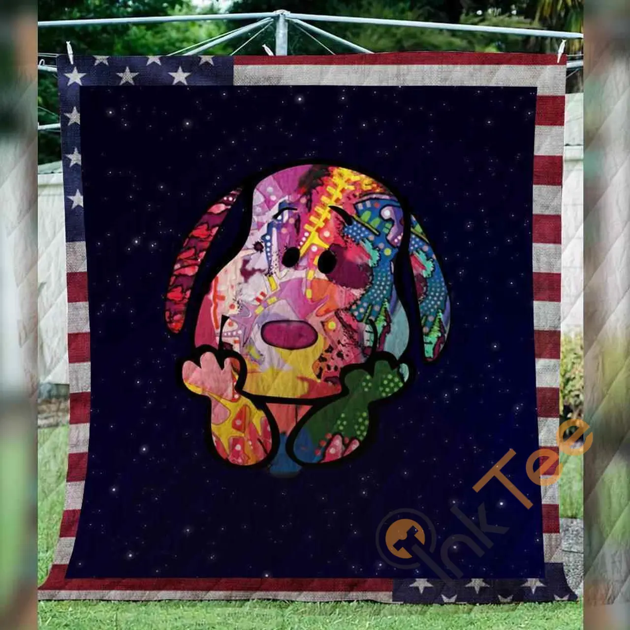 Snoopy America V1 Blanket TH0607 Quilt and Home Decor
