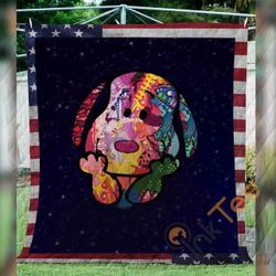 Snoopy America V1 Blanket TH0607 Quilt and Home Decor