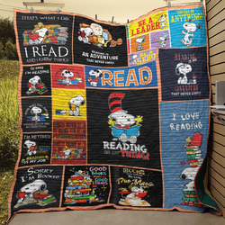 Snoopy And Books Best Memes Quilt Blanket Th10072019 and Home Decor