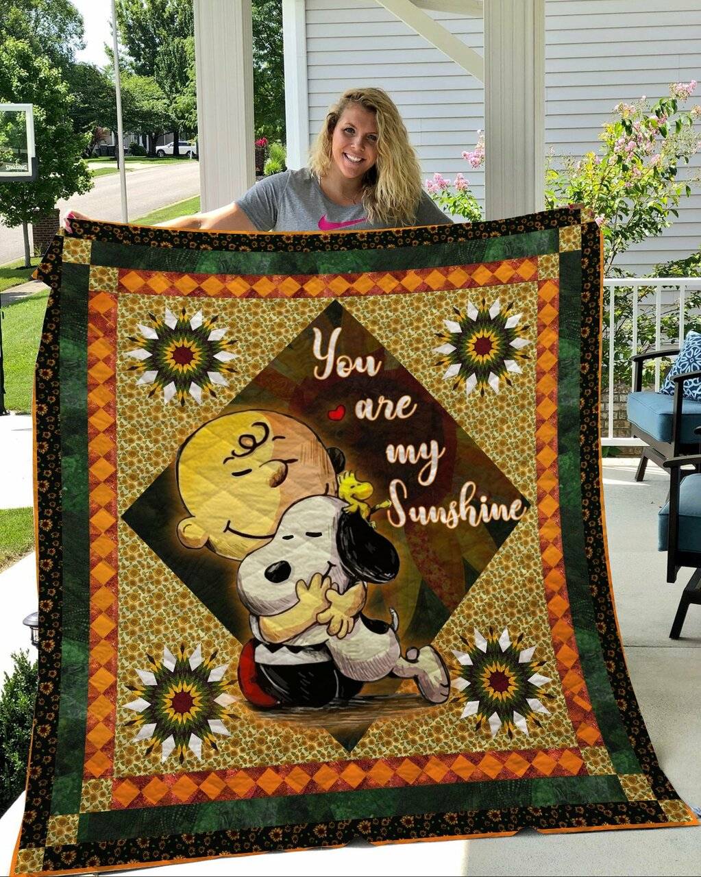 Snoopy And Charlie Brown Sunshine Quilt V1 and Home Decor