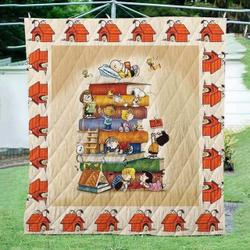 Snoopy Book Blanket Th0607 Quilt and Home Decor