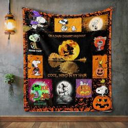 Snoopy Halloween Quilt Blanket and Home Decor