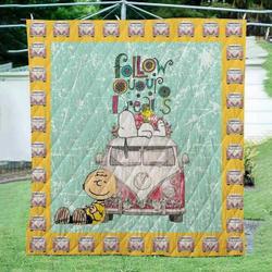 Snoopy Hippie Blanket Th0607 Quilt and Home Decor