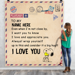 Snoopy I Want You To Know I Love You Quilt, Personalized Love Gift For Your Love - N11 and Home Decor