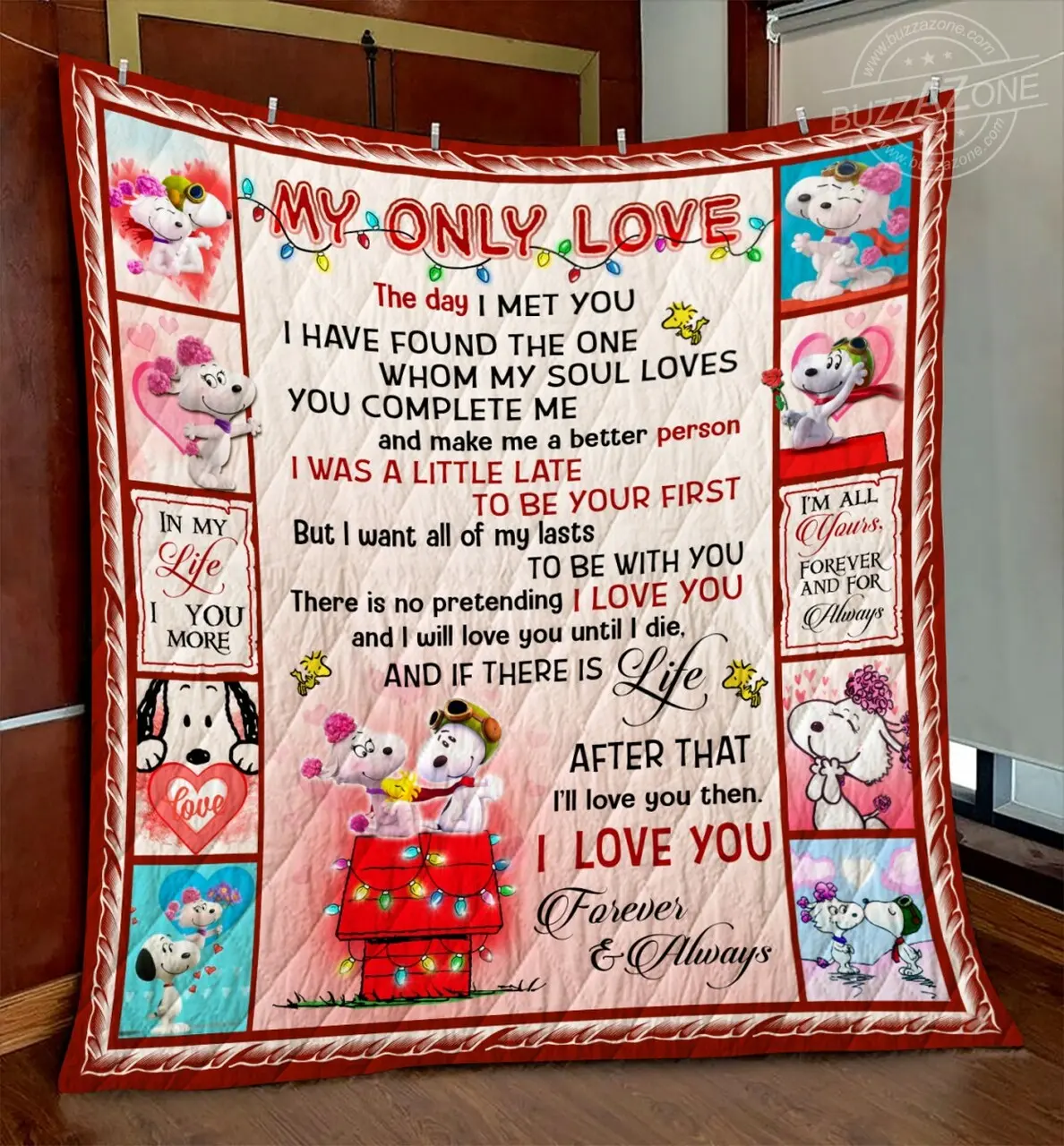 Snoopy My Love All Of My Lasts Quilt Gg and Home Decor