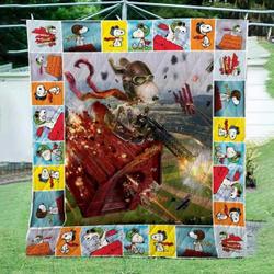 Snoopy Pilot Blanket Th0607 Quilt and Home Decor