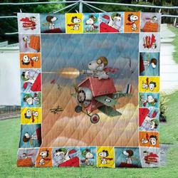 Snoopy Pilot V1 Blanket Th0607 Quilt and Home Decor