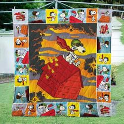 Snoopy Pilot V5 Blanket Th0607 Quilt and Home Decor