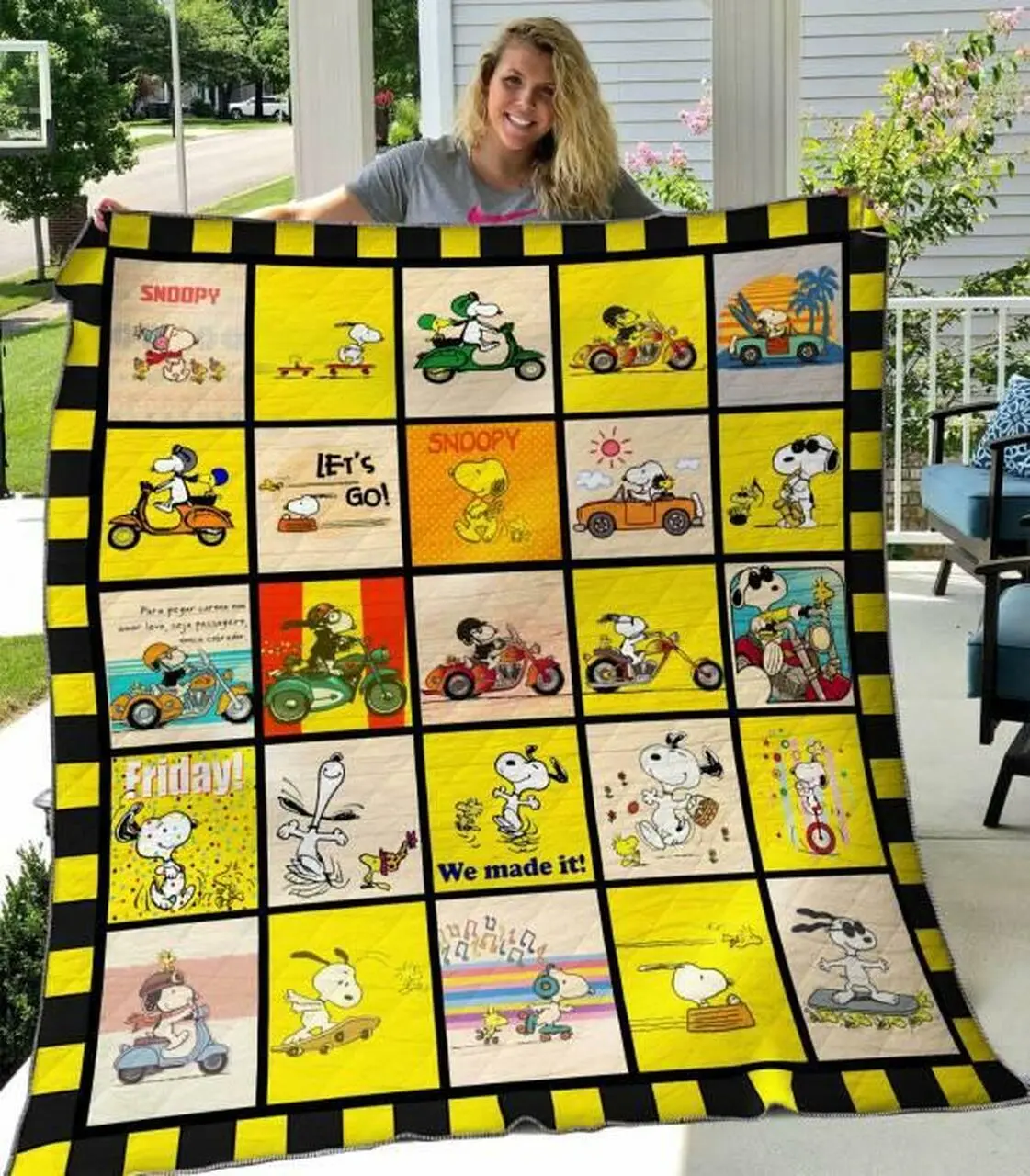 Snoopy Quilt Blanket Hvt300531 Quilt and Home Decor