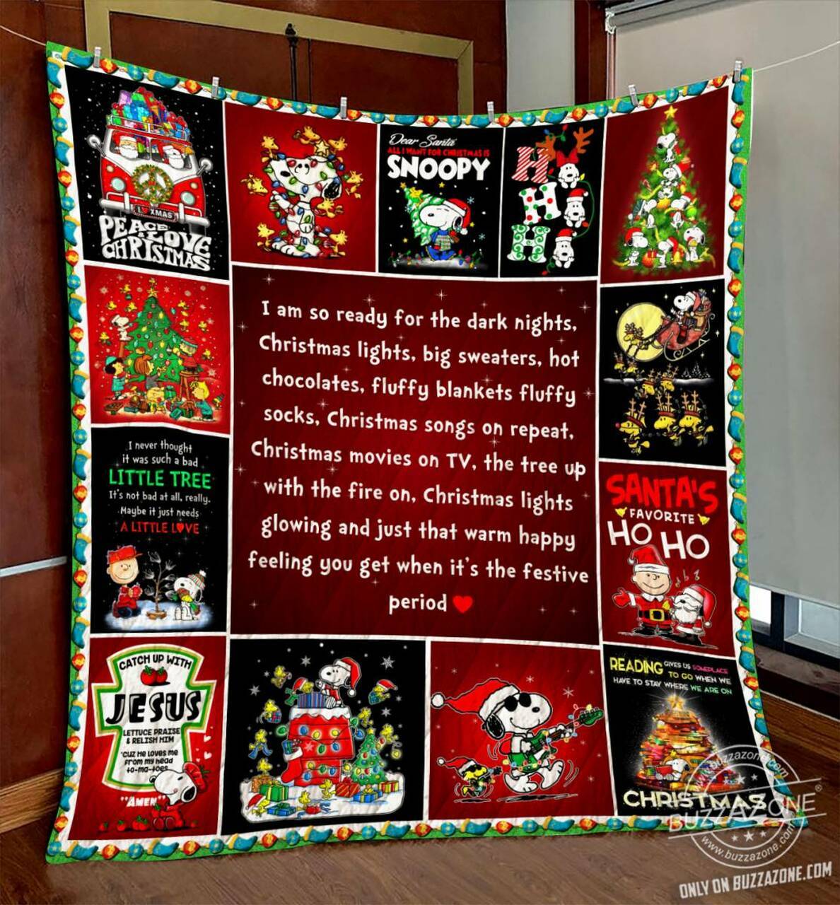 Snoopy Ready For Christmas Quilt Cc and Home Decor