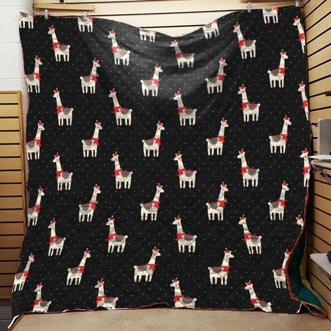 Snow Alpaca Quilt Blanket Great Customized Blanket Gifts For Birthday Christmas Thanksgiving and Home Decor