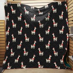 Snow Alpaca Quilt Blanket Great Customized Blanket Gifts For Birthday Christmas Thanksgiving and Home Decor