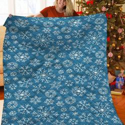 Snowflake JFJ12888 3D Customized Quilt 2707 and Home Decor