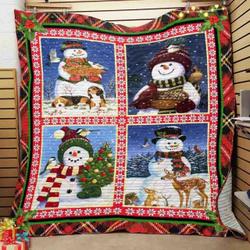 Snowman Christmas JFJ12896 3D Customized Quilt 2707 and Home Decor