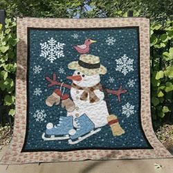 Snowman Ht260631 Quilt Blanket and Home Decor