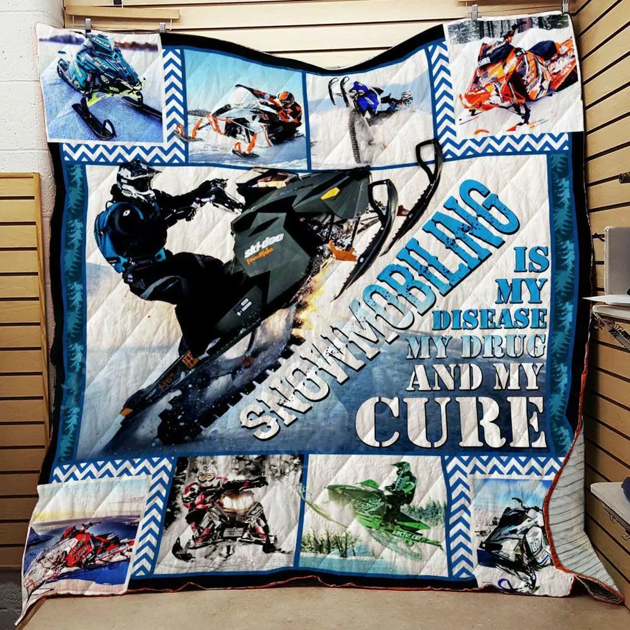 Snowmobile JFJ12914 3D Customized Quilt 2707 and Home Decor