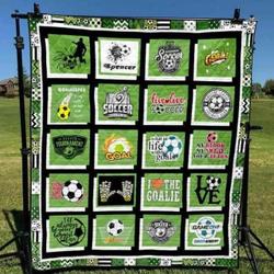 Soccer 2 Blanket Th1607 Quilt and Home Decor