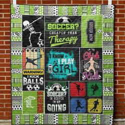 Soccer er Than Therapy Cld1706111 Quilt Blanket and Home Decor