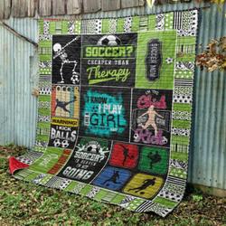 Soccer er Than Therapy Quilt Blanket Aa22  Quilt and Home Decor