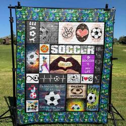 Soccer In My Heart Pktm2405113 Quilt Blanket and Home Decor