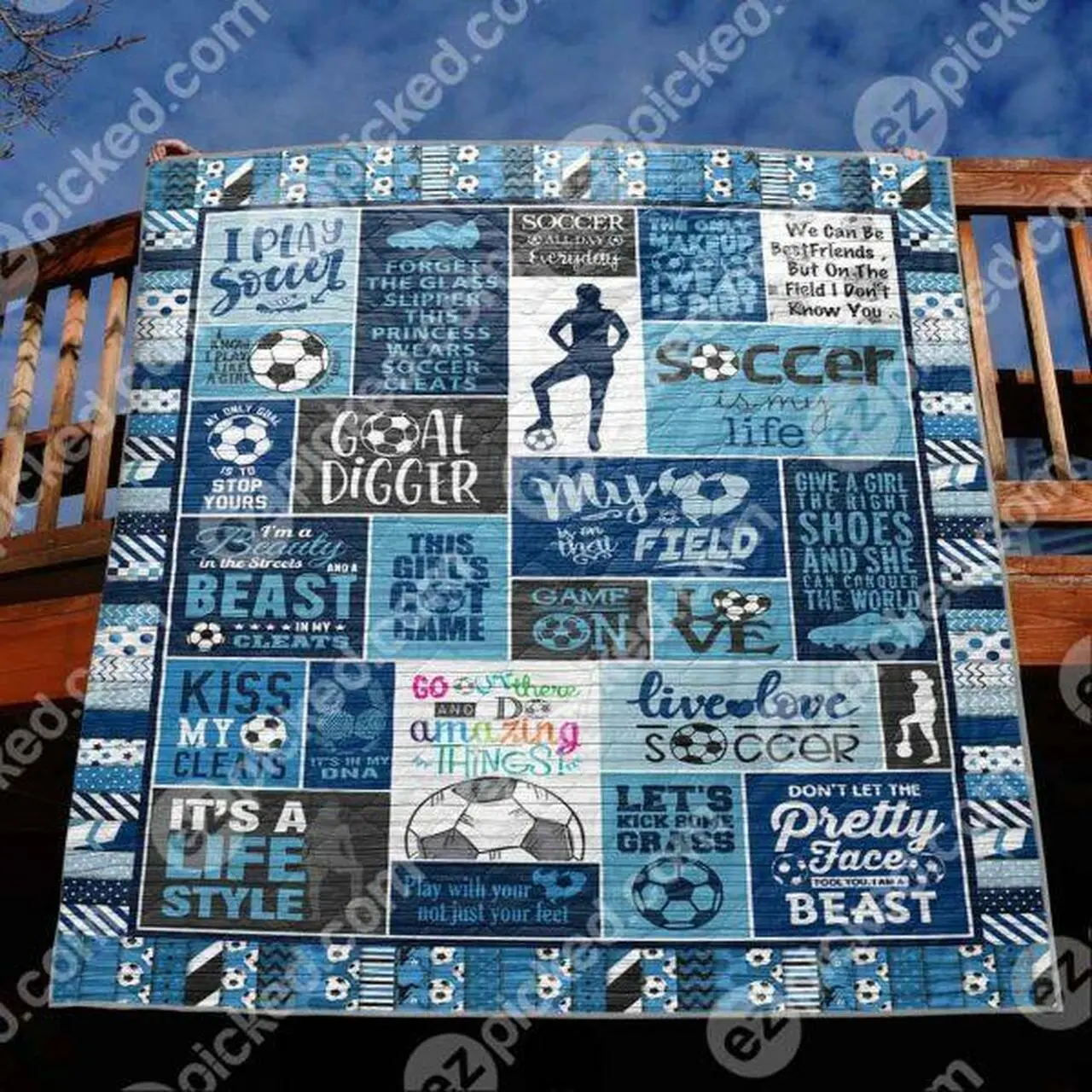 Soccer Is My Life Quilt Blanket Aq55 Quilt and Home Decor