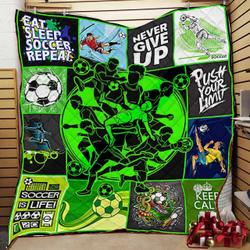 Soccer Is My Life Quilt Blanket Great Customized Blanket Gifts For Birthday Christmas Thanksgiving and Home Decor