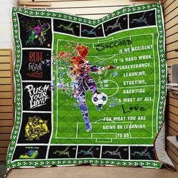 Soccer Love For What You Are Doing Or Learning To Go Quilt Blanket Great Customized Blanket Gifts For Birthday Christmas Thanksgiving and Home Decor