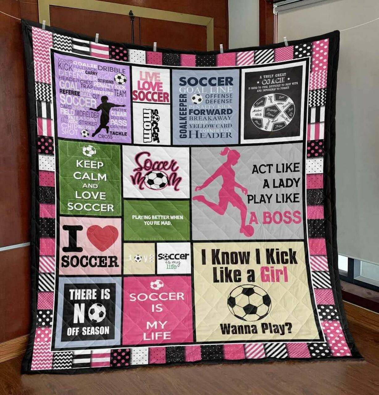 Soccer Mom Pktm2405115 Quilt Blanket and Home Decor